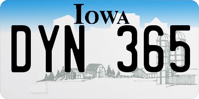 IA license plate DYN365