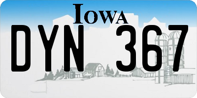 IA license plate DYN367