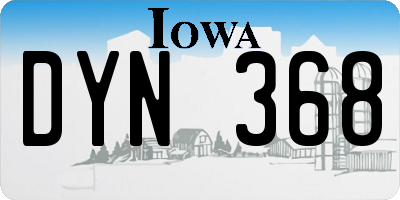 IA license plate DYN368