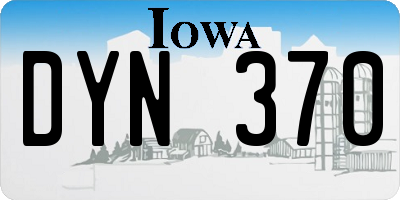 IA license plate DYN370