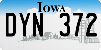 IA license plate DYN372