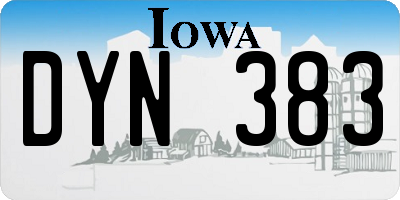 IA license plate DYN383
