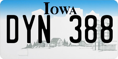 IA license plate DYN388
