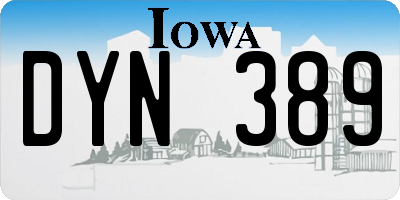 IA license plate DYN389