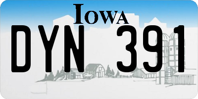 IA license plate DYN391