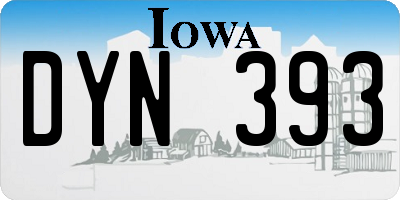 IA license plate DYN393
