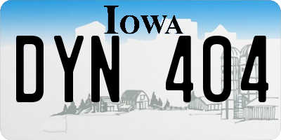 IA license plate DYN404