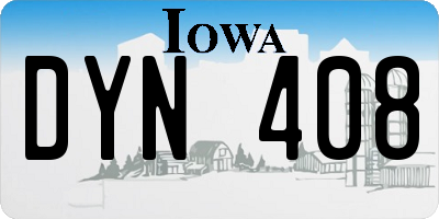 IA license plate DYN408