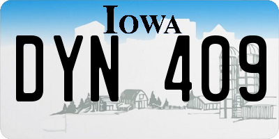 IA license plate DYN409