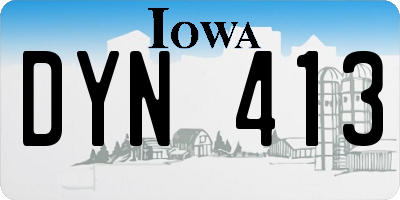IA license plate DYN413