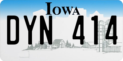 IA license plate DYN414