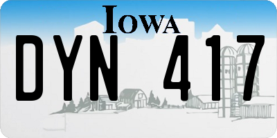 IA license plate DYN417
