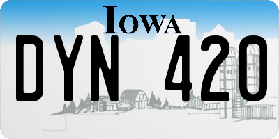 IA license plate DYN420