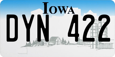 IA license plate DYN422