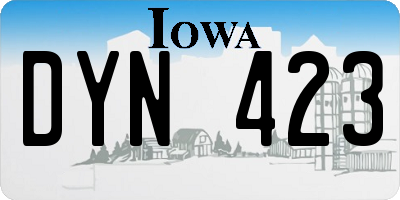 IA license plate DYN423