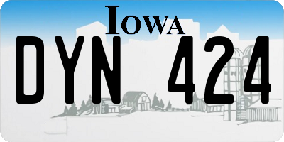 IA license plate DYN424