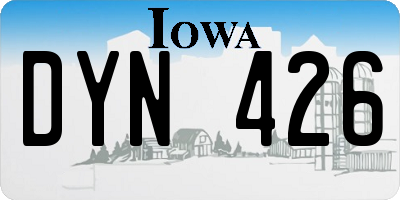 IA license plate DYN426