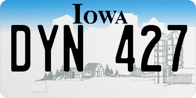 IA license plate DYN427