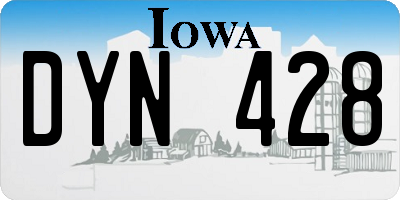 IA license plate DYN428
