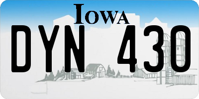 IA license plate DYN430