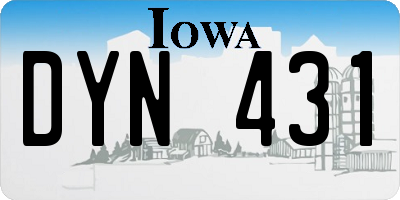 IA license plate DYN431