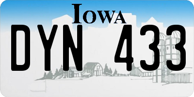 IA license plate DYN433