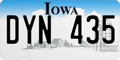 IA license plate DYN435