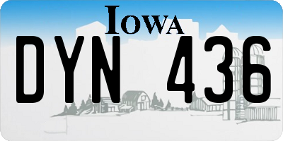 IA license plate DYN436