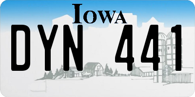 IA license plate DYN441