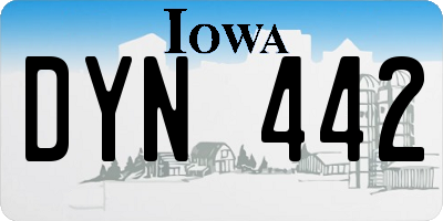 IA license plate DYN442