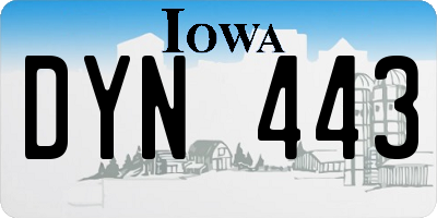 IA license plate DYN443