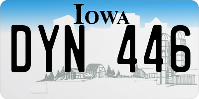 IA license plate DYN446