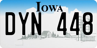 IA license plate DYN448