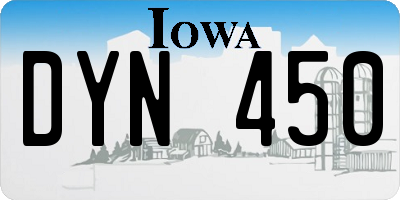 IA license plate DYN450
