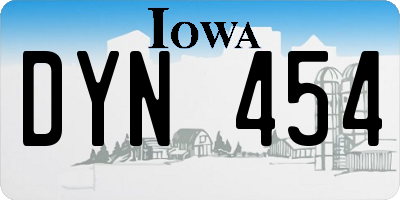IA license plate DYN454