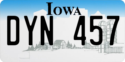 IA license plate DYN457