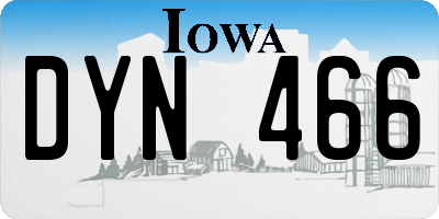 IA license plate DYN466