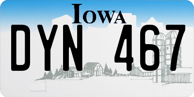 IA license plate DYN467