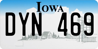 IA license plate DYN469