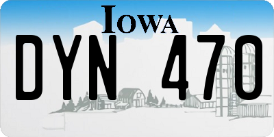 IA license plate DYN470