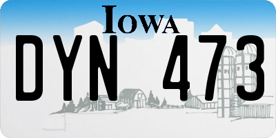 IA license plate DYN473
