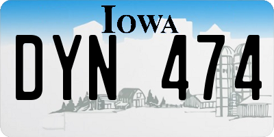 IA license plate DYN474