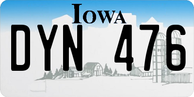 IA license plate DYN476