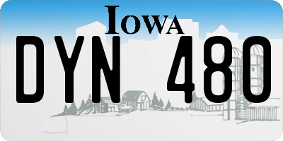 IA license plate DYN480