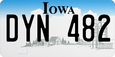 IA license plate DYN482