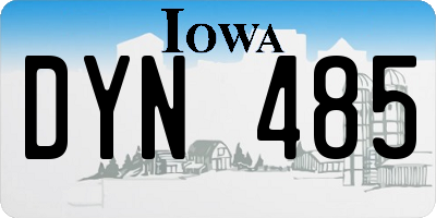 IA license plate DYN485