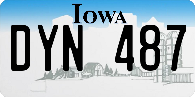 IA license plate DYN487