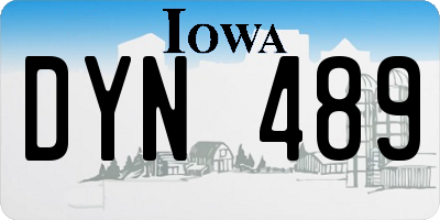 IA license plate DYN489