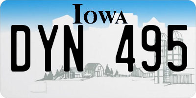 IA license plate DYN495