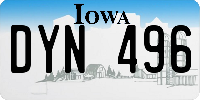 IA license plate DYN496